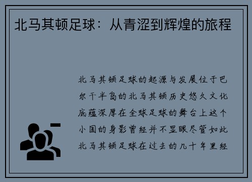 北马其顿足球：从青涩到辉煌的旅程